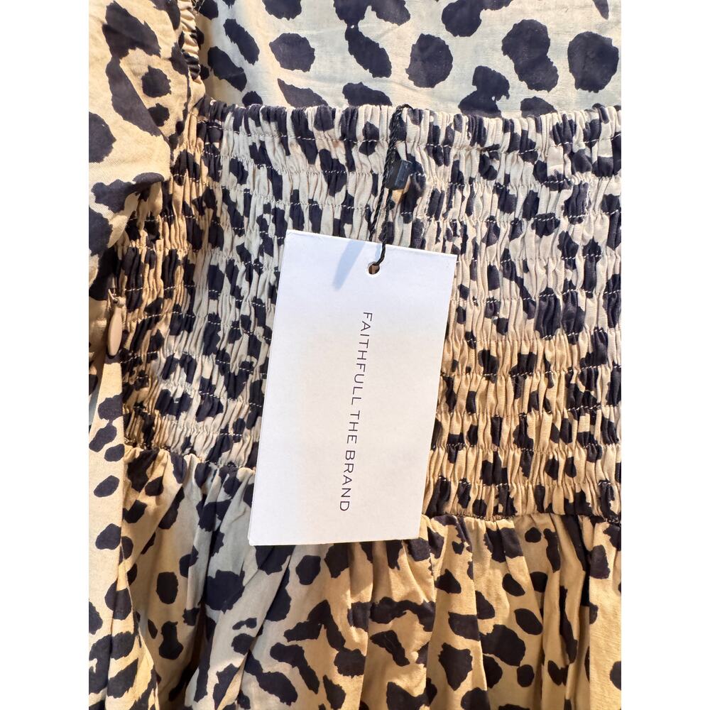 NWT Faithfull the Brand Eryn Mini Dress in Shamari Animal Print Size Small - Picture 5 of 10